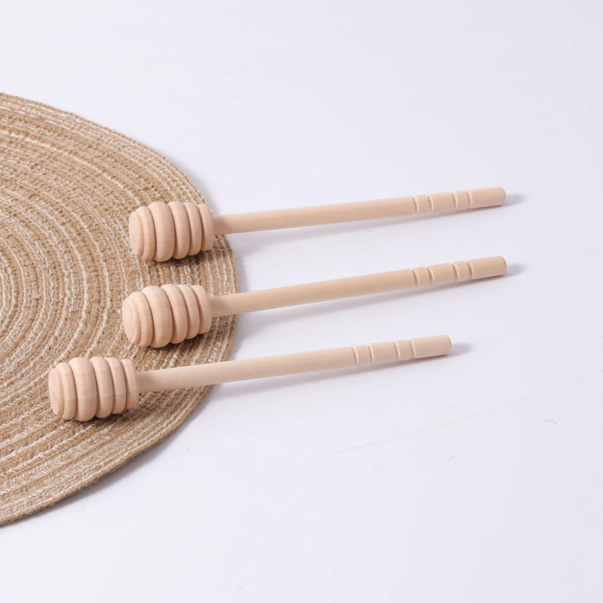 Wooden honey jams dipper sticks long handle honey jar coffee stirring rod