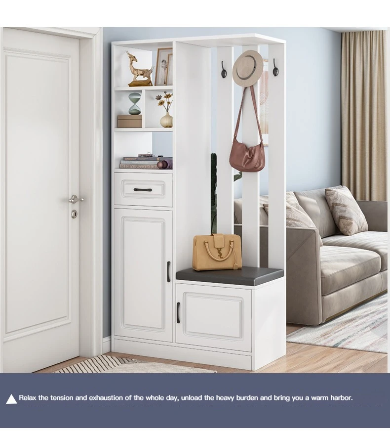 Shoe cabinet household doorway large capacity economical entrance cabinet coat rack integrated