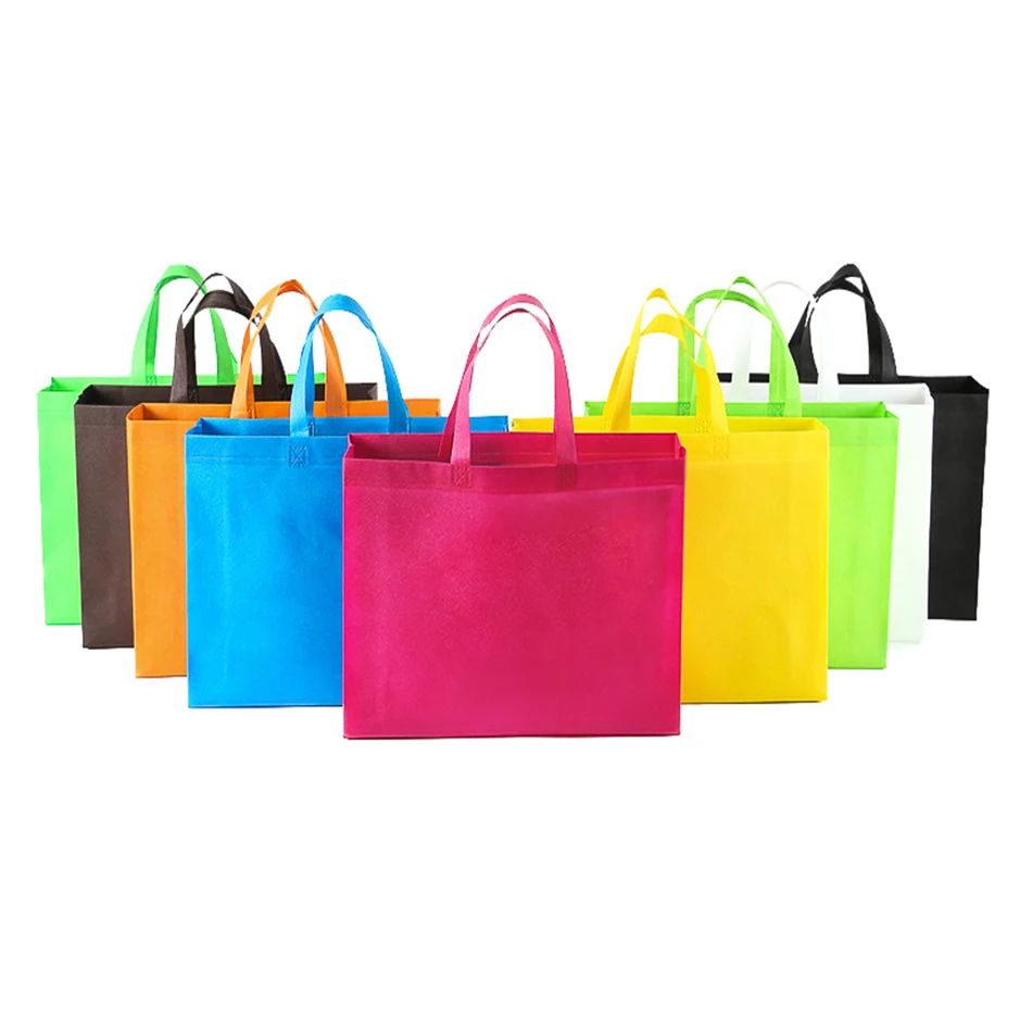 High quality Colorful Eco-friendly Laminated Custom Logo Shopping tote non woven bags