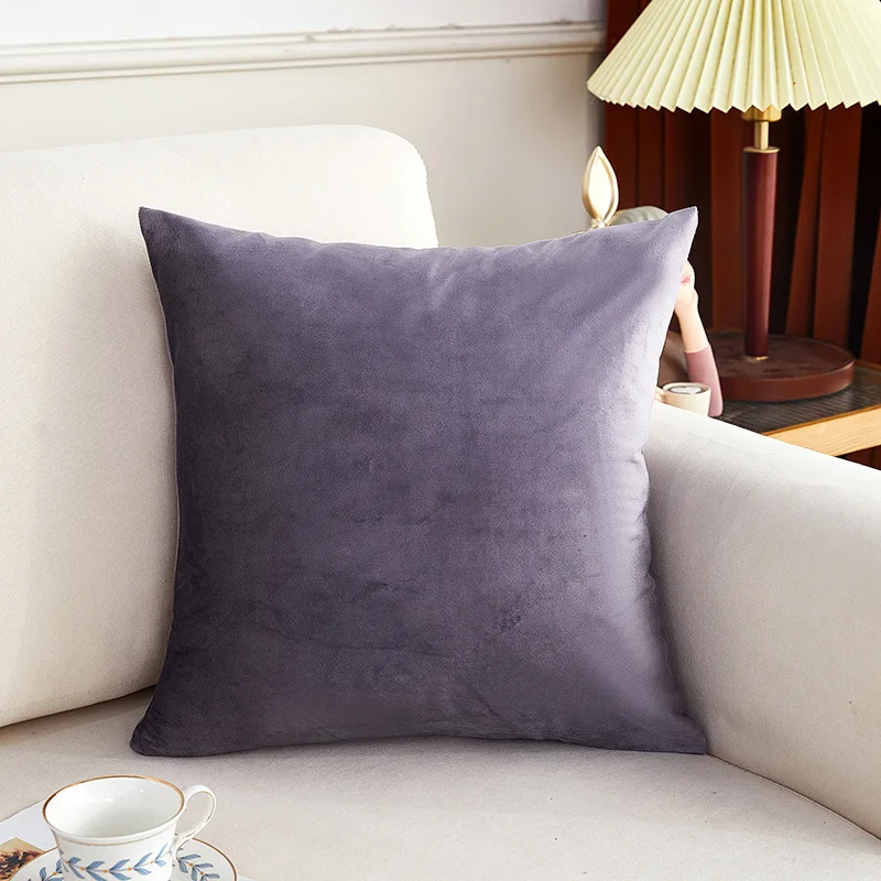 Wholesale custom luxury velvet sublimated blank pillowcase 45x45 printed decorative pillow case sofa cushion covers