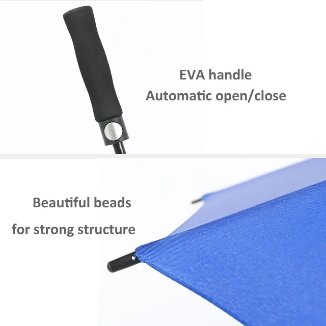 high quality auto open custom logo printed windproof straight golf umbrella manufacturers