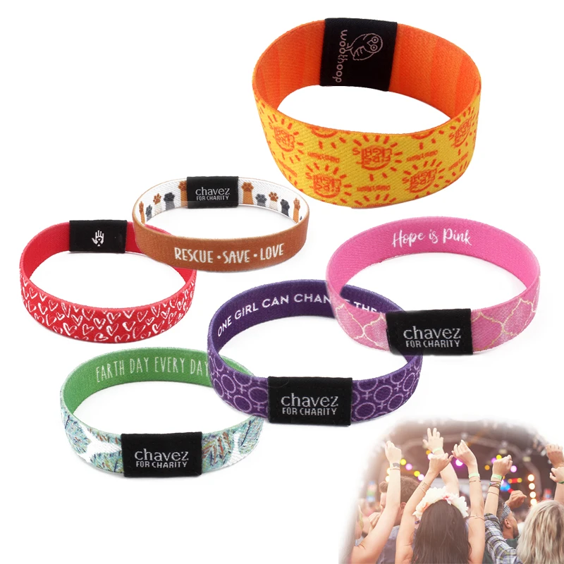 Promotional products eco-friendly wristband sublimation elastic bracelet