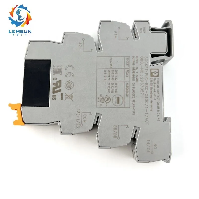 Brand New Original Din Rail Mount Relay 24vdc Relay Module PLC-BSC-24DC NO:2967057 Phoenix Relay Module Electric Terminal Block