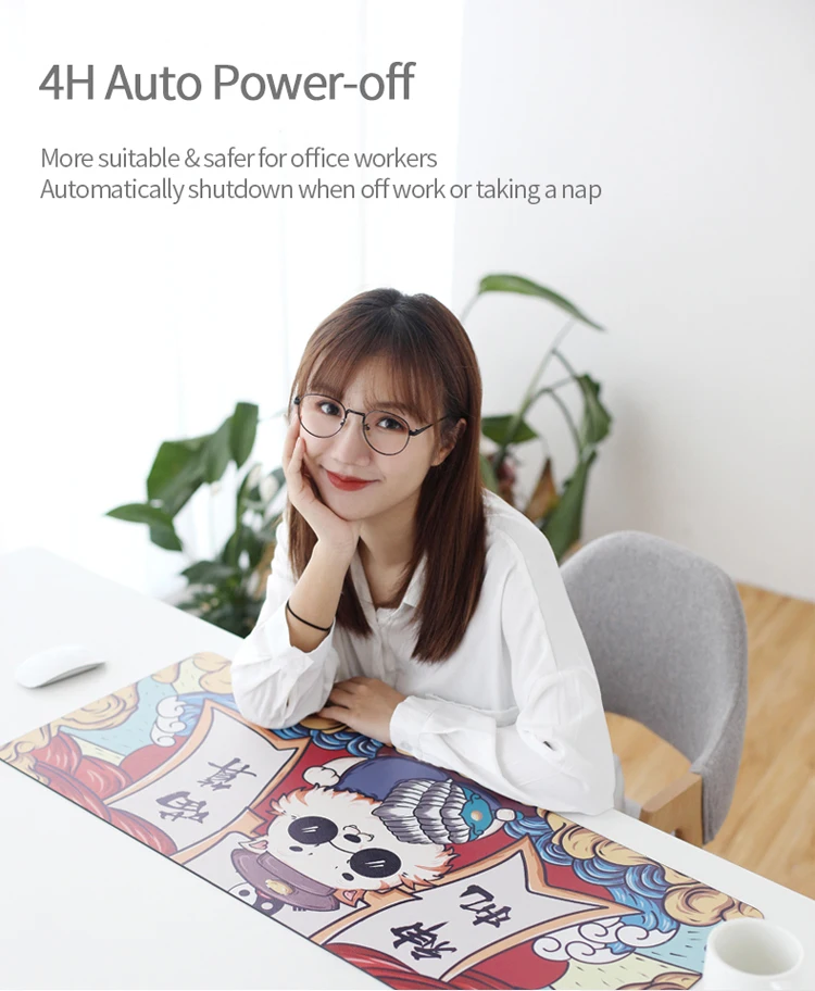 OEM heated table mat office desktop mouse pad computer desk warm hand large xxl waterproof Warm Writing Desk mouse pad