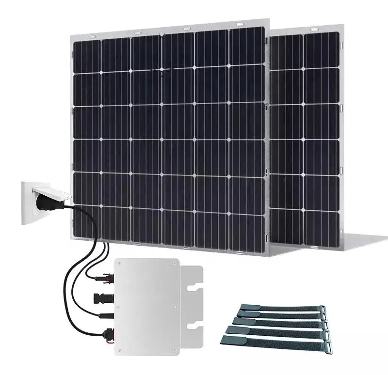 FOTOVO Small solar Balcony power plants 600w PV Kits mini-solar energy system Micro Inverter with Flexible Solar Panels