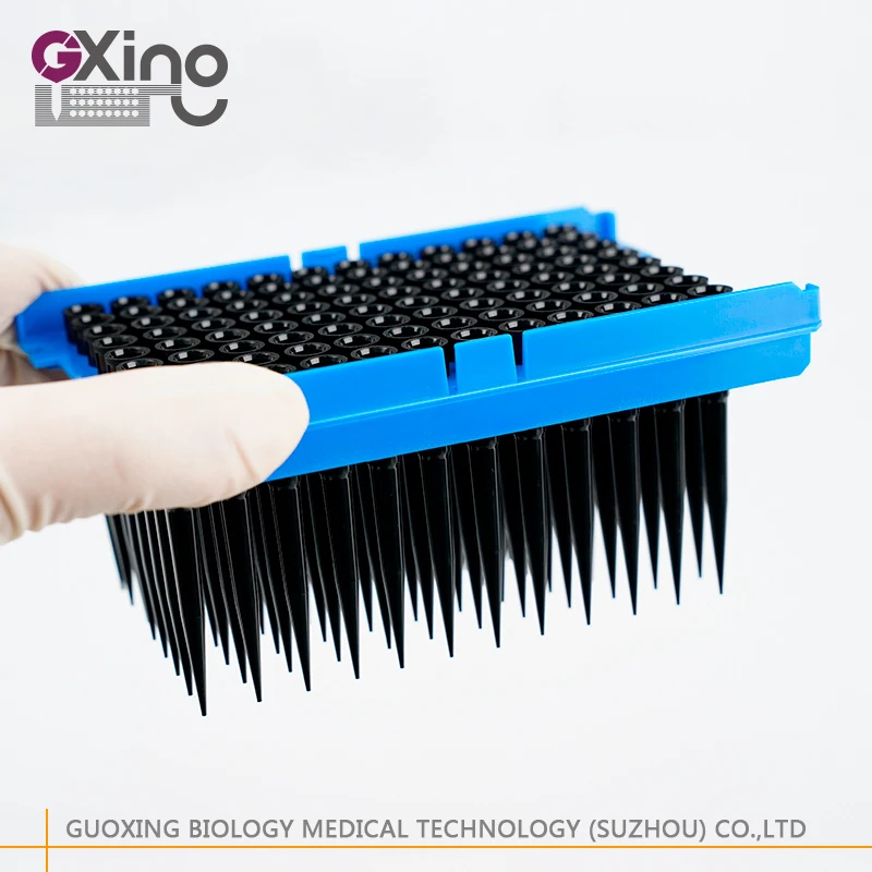 Conductive Pipette Tip Lab Disposables Plasticware 200ul Lab Filtered Pipette Tips