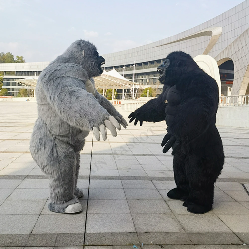 Halloween Furry animal Carnival Walking Dress Suit Fursuit mascot costume  Inflatable  Costume Mascot Adult Gorilla Monkey