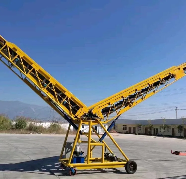 double-wing loading Mobile bags belt conveyors