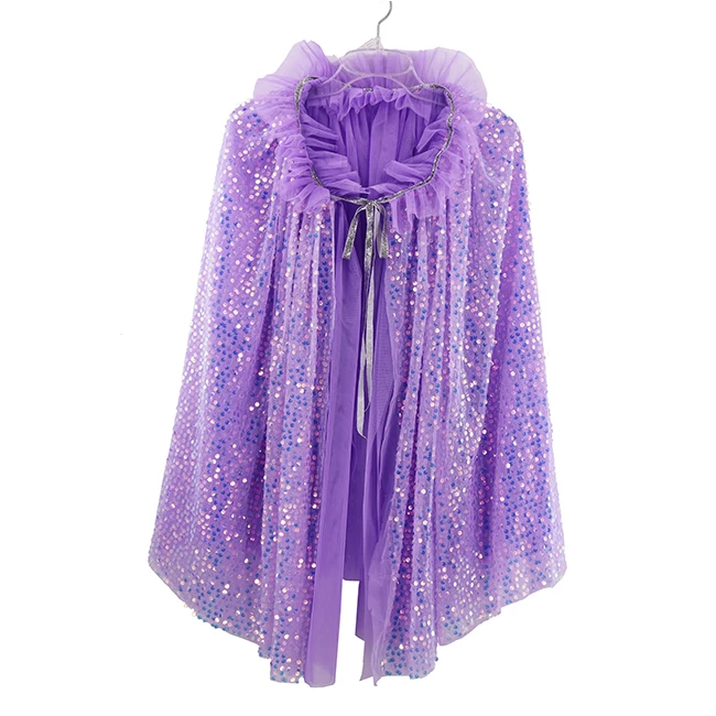 New Style Sparkle Kid Girls fairy Cloak Party Wear Tulle Children Cape Princess Cloak Cosplay