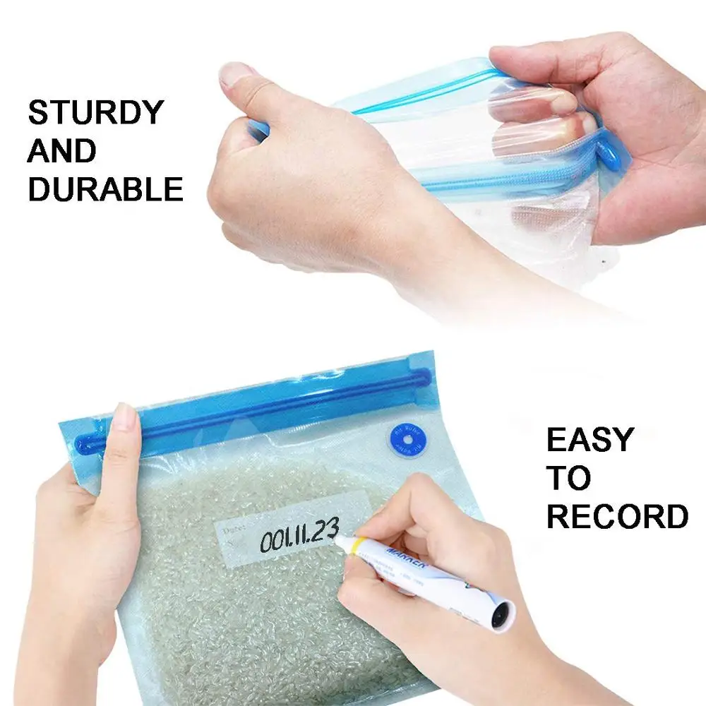Reusable BPA Free Food Vacuum Sealer Bags Sous Vide Bags And Pump Kit For Anova And Joule Cookers