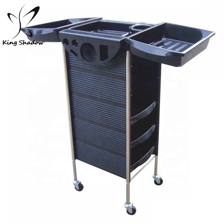 King Shadow Hair Styling Tools White Trolley Drawers for Hairdressing Beauty Salon Equipment