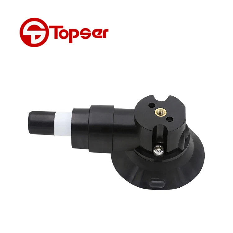 Customized 3 Inches Black Manual Pump Suction Cup M6 / M8 Screws Rubber Vacuum Glass Suction Lifter