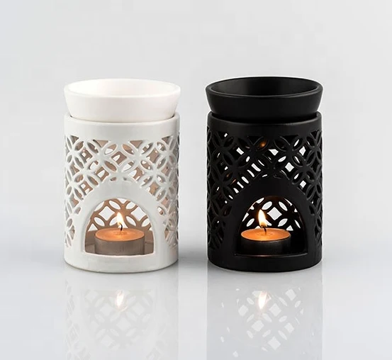Wholesale ceramic oil and wax burner ceramic candle container wholesale ceramic candle jars