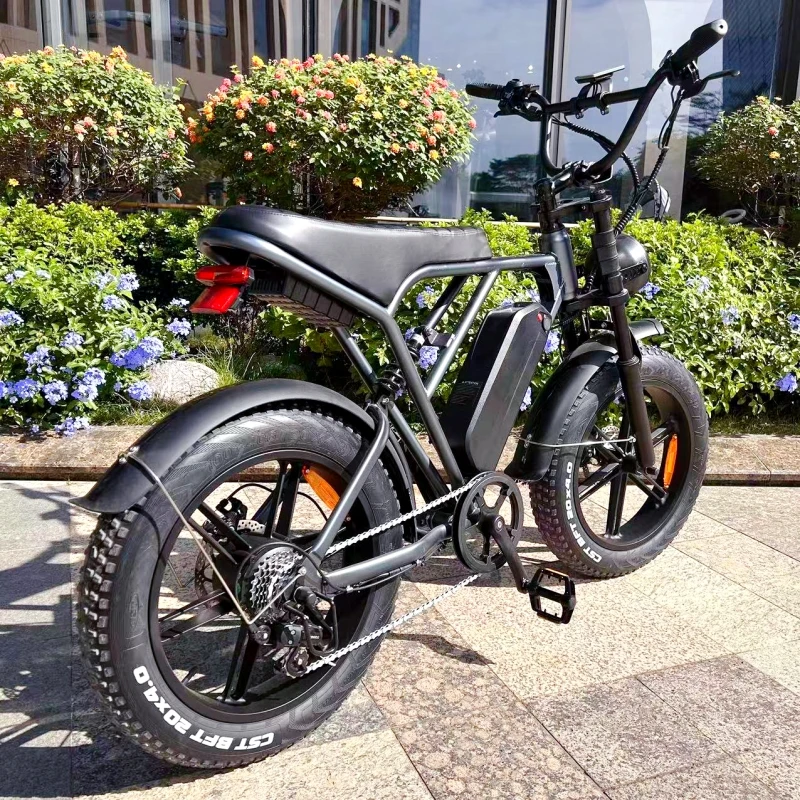 OUXI H9 Electric Hybrid Bike Upgrade 250W V8 Fatbike Off-Road City Electric Bicycle with Fat Tire for European Market