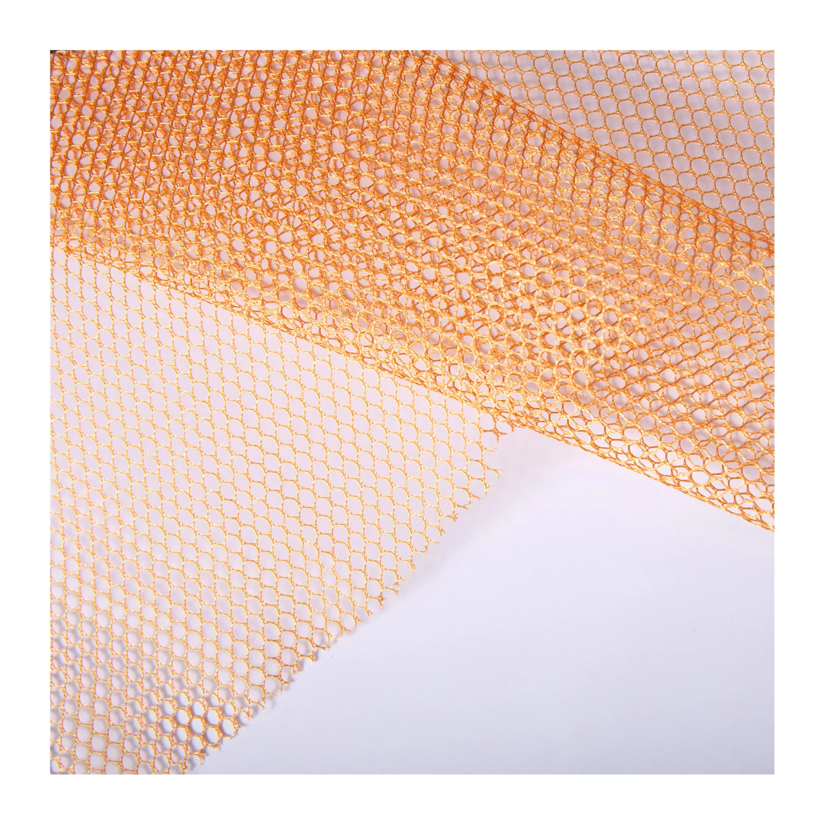 
Shine Low Elastic Four Corner Diamond Mesh Fabric Multi Color Full Polyester Material for Hat Lining Accessories Dog Harness 