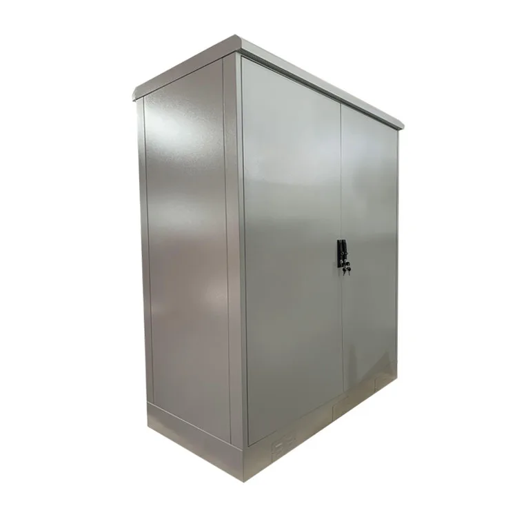 Double bay air conditioned outdoor battery storage enclosure climate control outdoor telecom cabinets