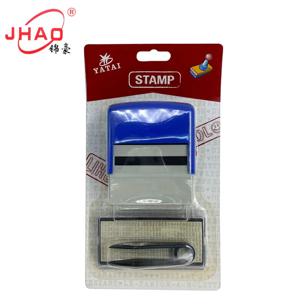 Chinese Factory DIY 4MM Height 264pcs Font Self Inking Stamps Office Use Custom Rubber Stamp