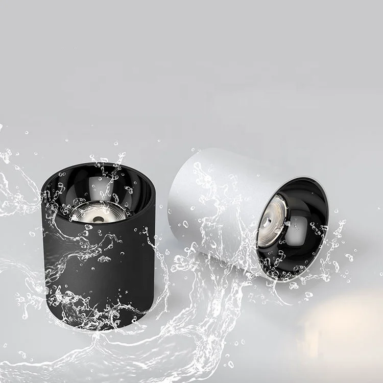 Indoor cob surface downlight 4inch anti glare ceiling spotlight 15w 30w 50w etl led cylinder downlight with battery backup