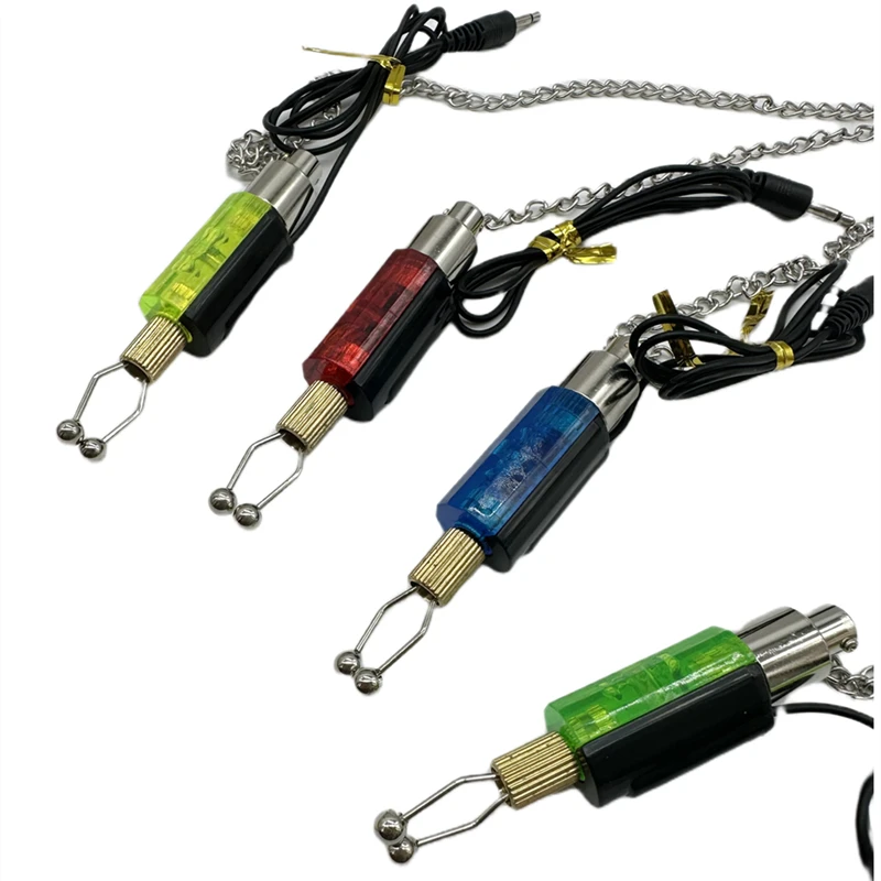 Fishing Bite Alarm  Waterproof LED Chain Swinger Indicator Carp Fishing Swingers Bobbin Indicators For Carp Fishing Bite Alarm