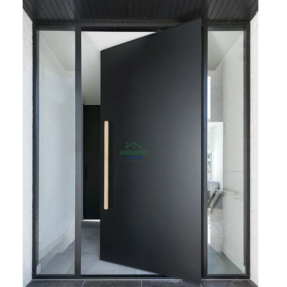 Anda Residential Commercial Cast Aluminum Exterior Door Secure Main Entrance Front Door Design