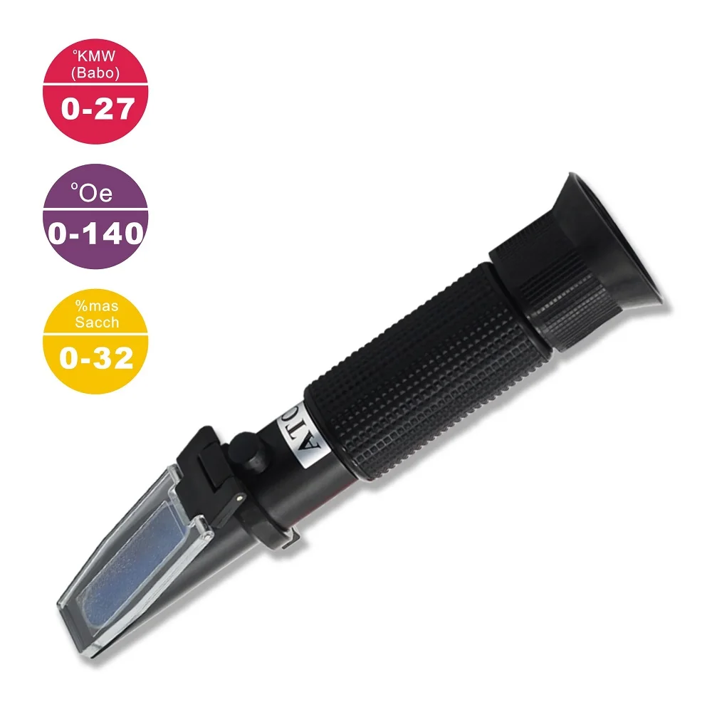 RHB-32S Wine Refractometer Handheld sugar Refractoemter Auto Digital Oechsle Babo Brix Refractometer