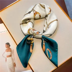 silky square scarfs Custom Twill Square Silk Scarves Printing 70*70cm Square Silk Designer Scarf head band With logo