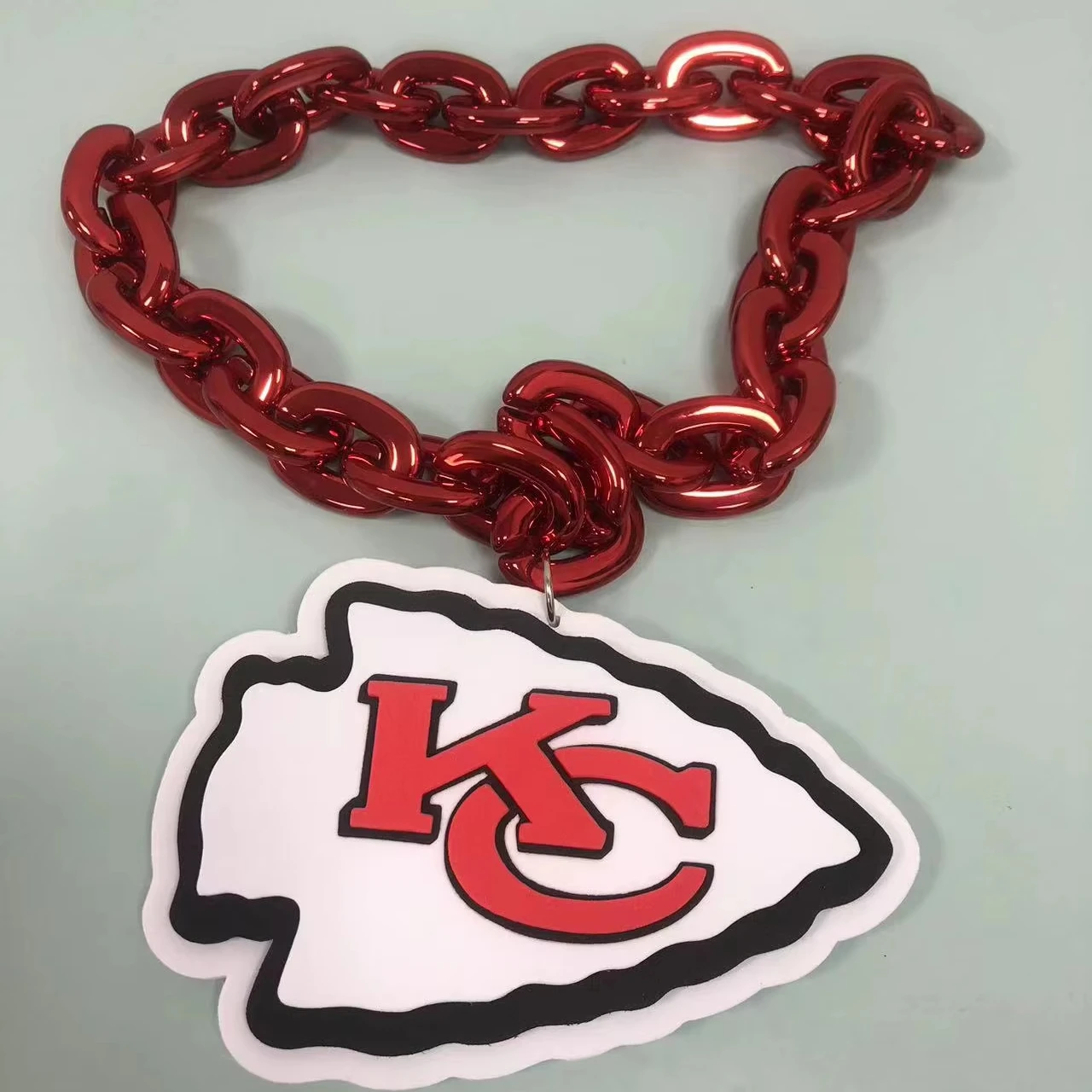 Custom Football Soccer Baseball Sports Teams  EVA Foam Fans Large Big Plastic Gold Chain  Necklace