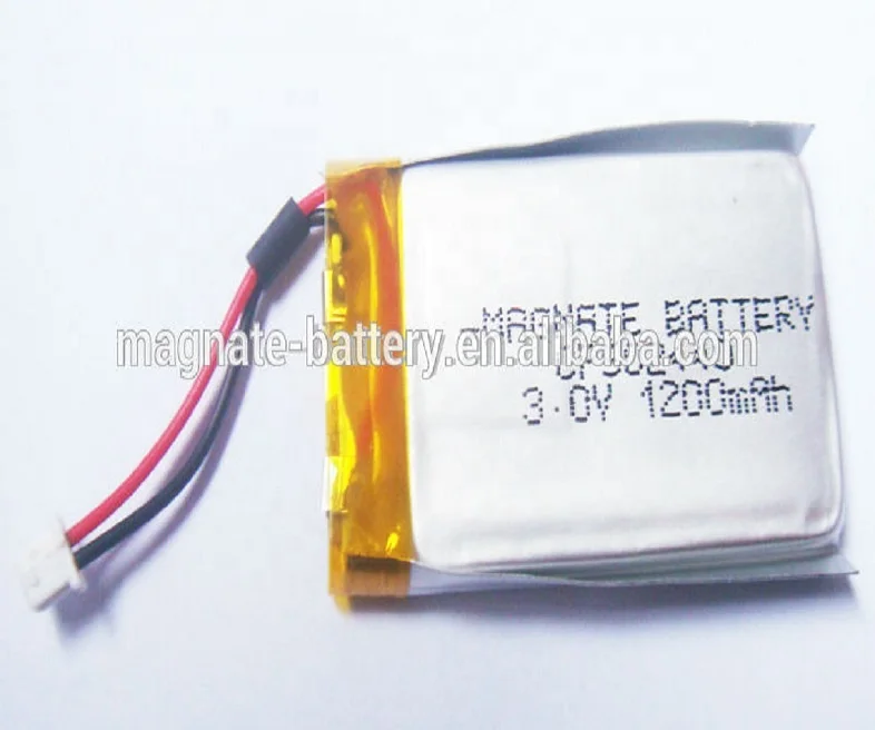 Li/MnO2 мягкие батареи CP502440 3,0 в 1200 мАч с разъемом JST