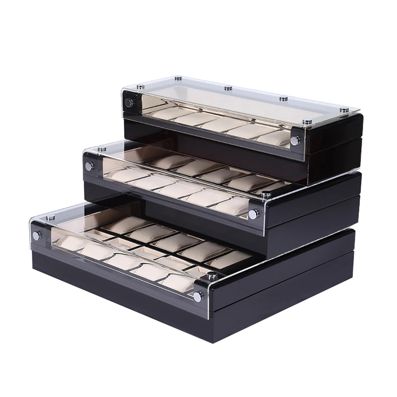 Factory direct custom wood watch display boxes & cases luxury watch storage box