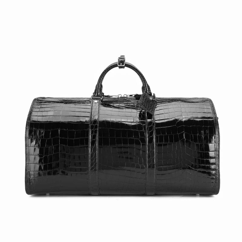 High-end custom logo duffle luggage bag crocodile skin duffle man crocodile skin leather duffle for man