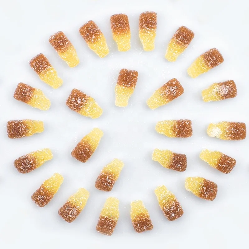 MIniCrush bulk confectionery sugar costed cola bottle shaped gummy candy sour kids candy