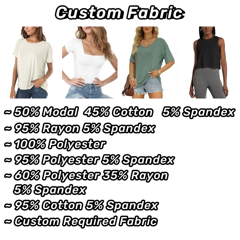 Custom US Size Tri Blend Womens Cap Sleeve Blouses T-Shirt Casual Loose Fit Basic Shirts Tank Tops