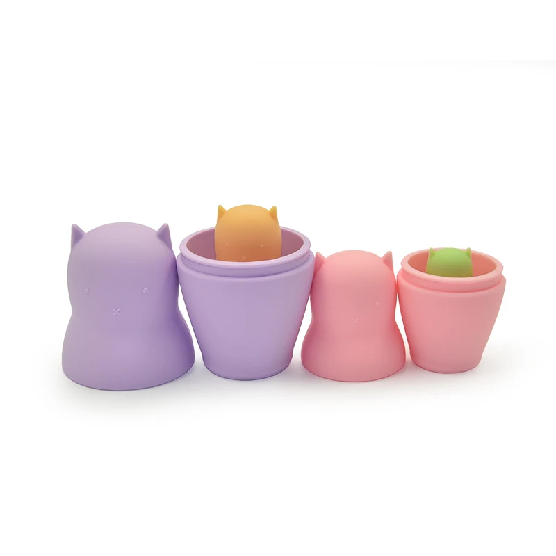 Hot selling New Design Matryoshka Dolls Silicone Teether Soft Dolls Silicone Teether Russian Nesting Doll