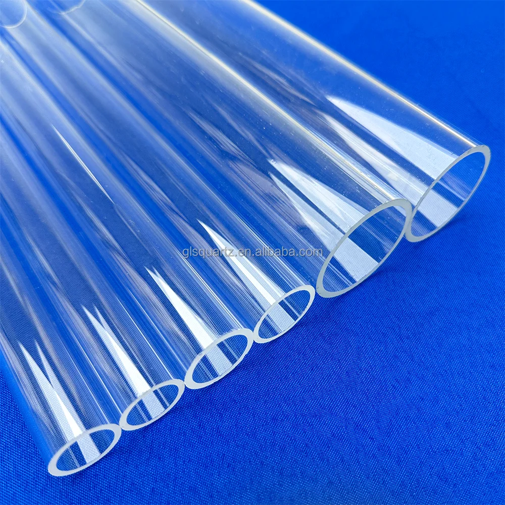 High Purity Custom Size Transparent Quartz Sleeve Heat Resistant Quartz Polished Glass Tube for Lighting Glass