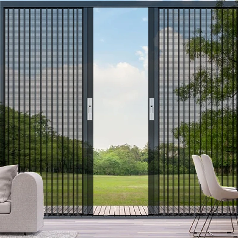 Waterproof Plisse Mosquito Folding Net Insect Screen Polyester Pleated mesh Retractable Insect Window Screen
