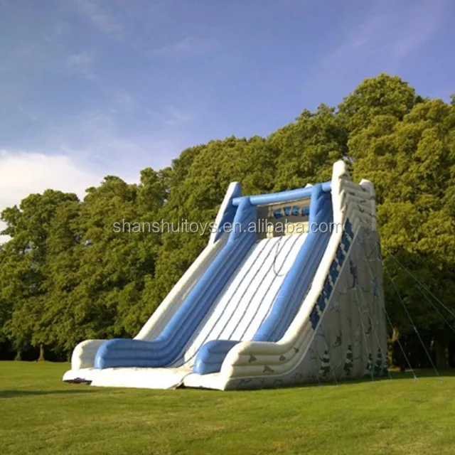 amusement park hot-sale Inflatable Dry Slide Cheap Jumping Bed giant Bouncy Castle with water Slide