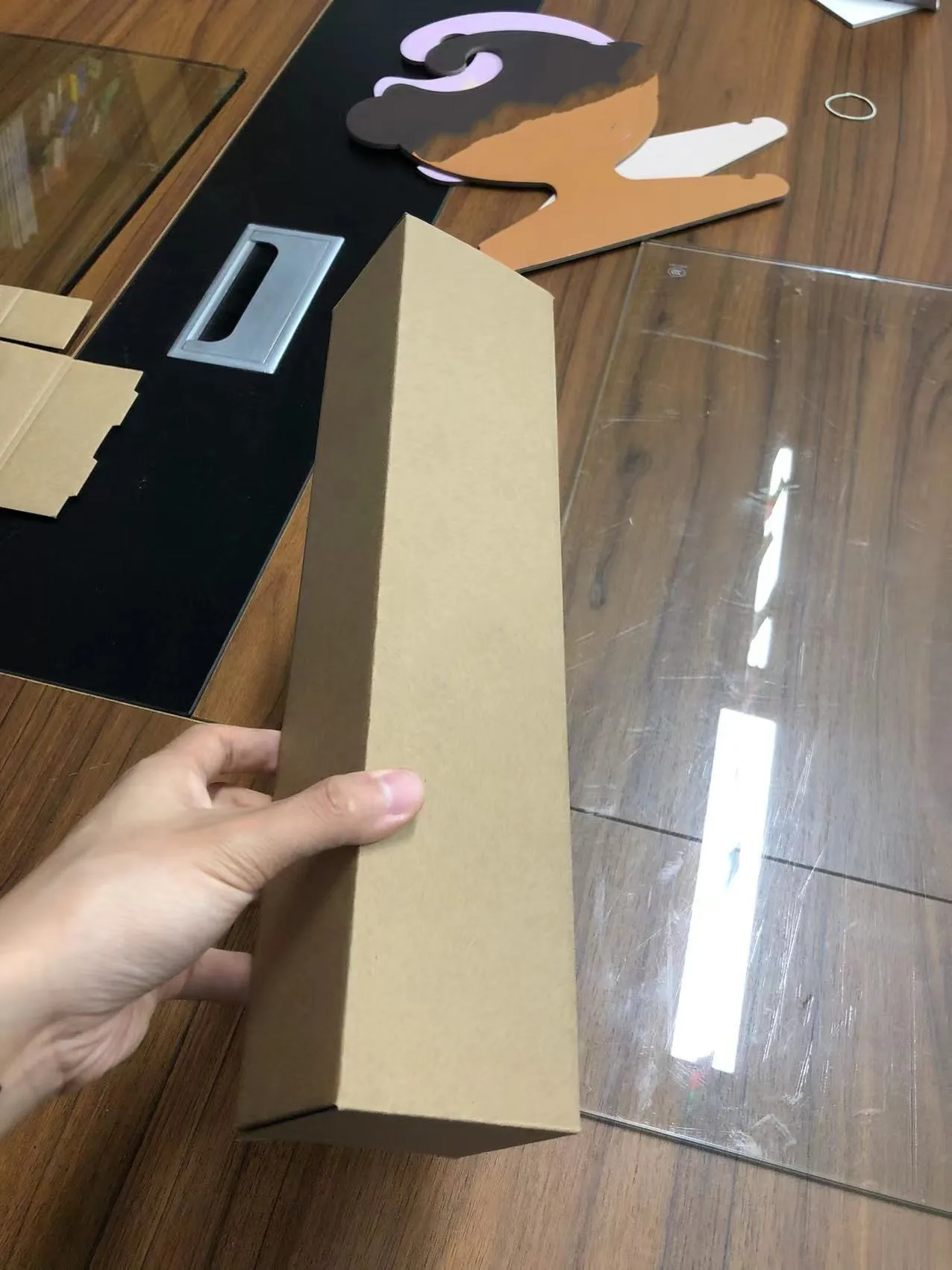 Custom logo Printing sturdy cardboard paper shipping boxes for window film Long Corrugated Paper Box Packages