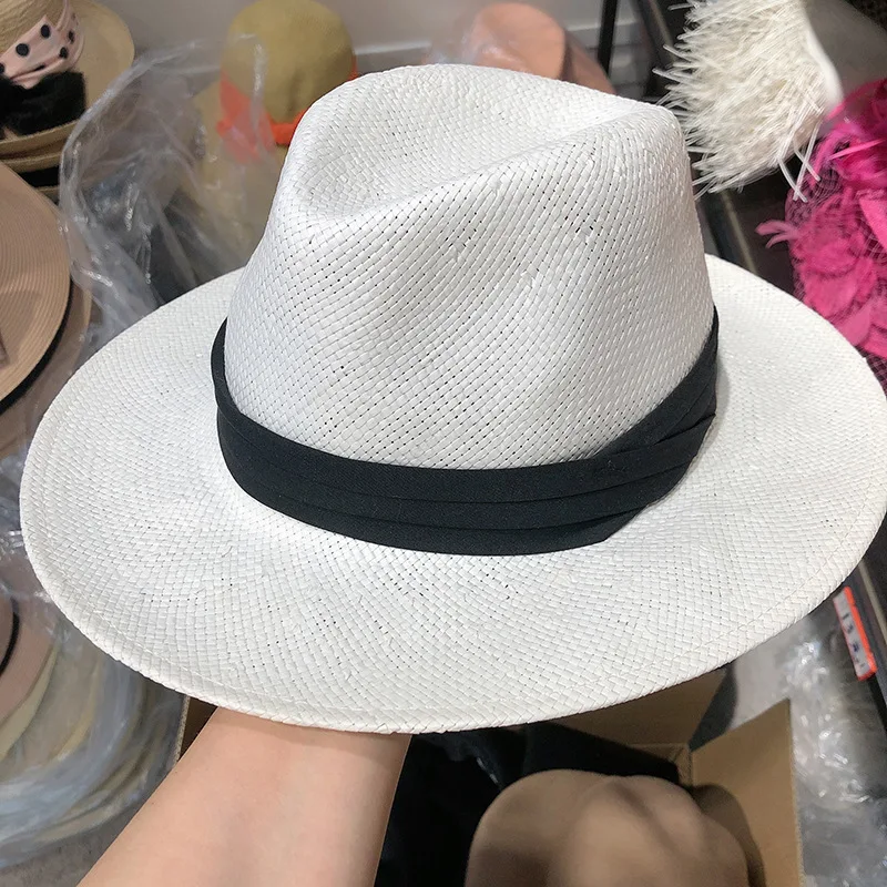 Fashion paper Straw Cuban fedora Hat Cheap Trilby Panama Beach Summer Style Unisex cap