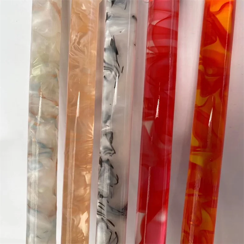 Colorful Cast Acrylic Rod and Tube Transparent swril acrylic rod