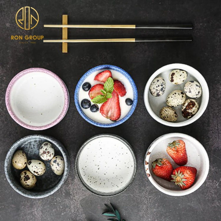 Restaurant Decoration Tableware Snack Saucer Plates Dishes Set splash ink porcelain round Mini Ceramic Appetizer Serving Dishes