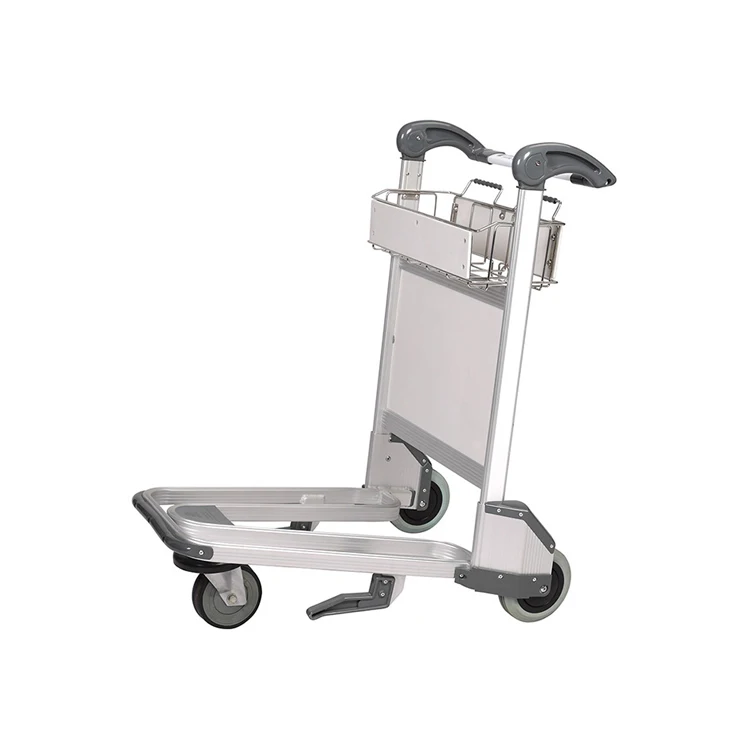 Hot Sale Aluminum Airport Shopping Trolley Airport Luggage Trolley With Hand Brake