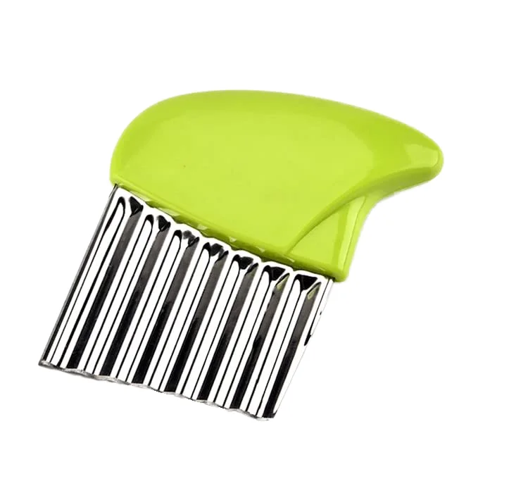 Kitchen Tools Stainless Steel Crinkle Potato Carrot Manual Wavy Potato Chipper French Fries Cutter