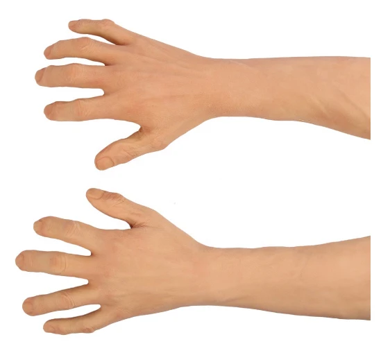 Tgirl Silicone Prosthesis Hand Sleeve Gloves Highly Simulated Skin Artificial Arm Cover Scars