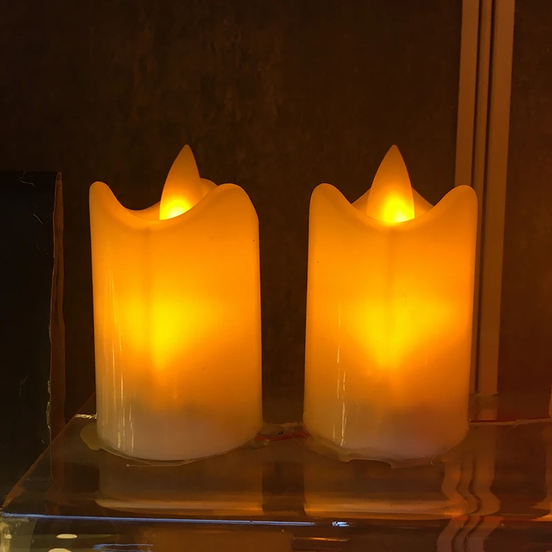 Amazon Hot Sale small flame effect led candle white red walmart led candle light for home deco