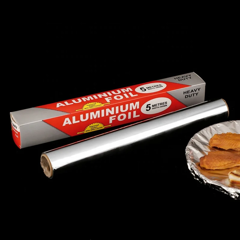 Factory Wholesale 5m 10m Aluminum Foil Roll Aluminum Foil Paper Household Kitchen Use 8011 Aluminum Foil Roll Paper