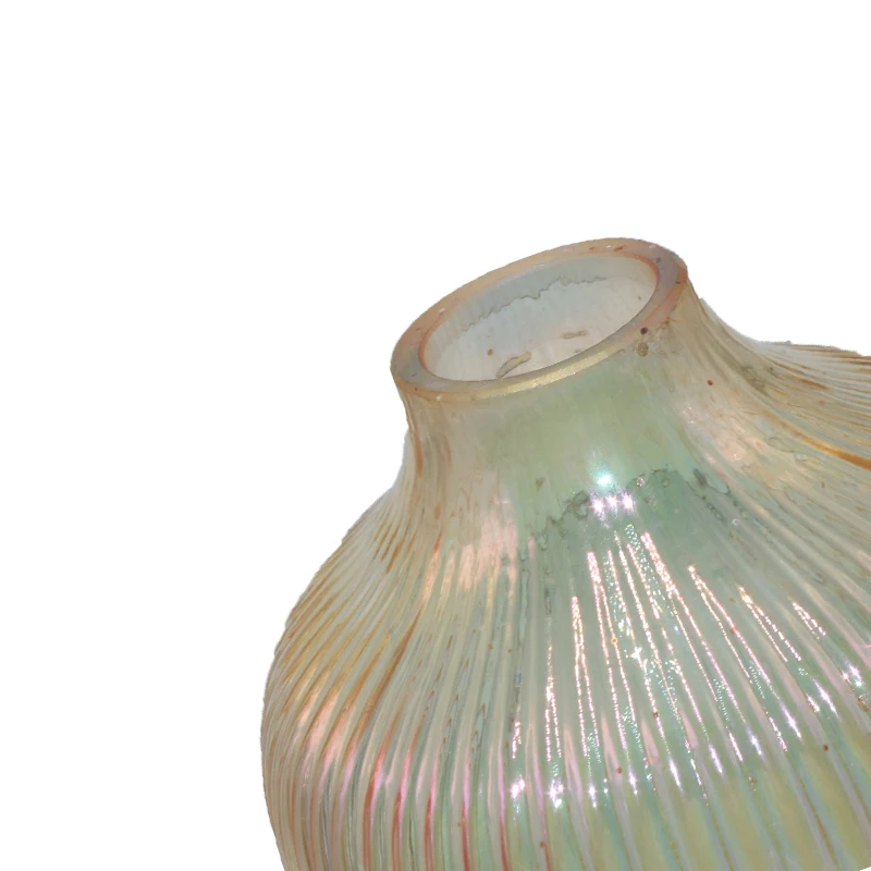 Wholesale Cheap Factory  Home Decorative Luxury Handmade.Mouth Blown Custom Small Square Clear Glass Vase  With Craft Logo