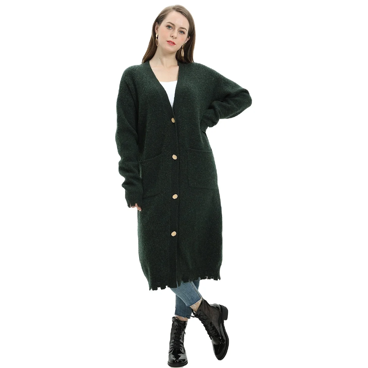 2020 оптовая продажа; Модное популярное рекомендуем в винтажном стиле колледж свитер для повседневной носки женские длинный кардиган рабочая одежда пальто свитер (1600059264911)