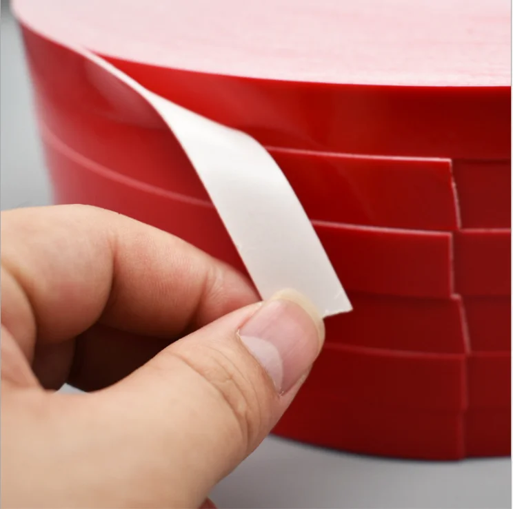wholesale 1mm thickness double side PE foam tape white and red film self adhesive waterproof PE/EVA foam tape