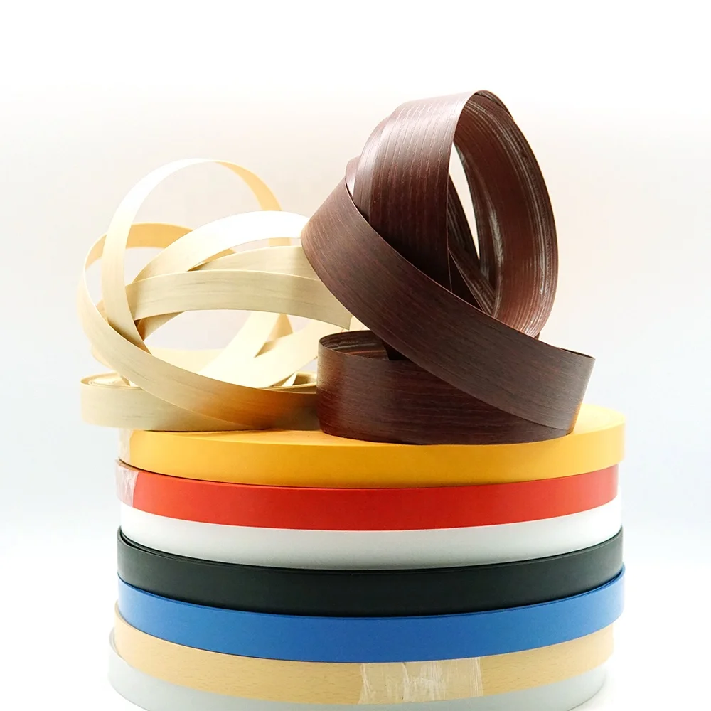 solid colorwood grain high glossyfurniture accessories high quality own factory PVC edgebanding tape wood edge banding