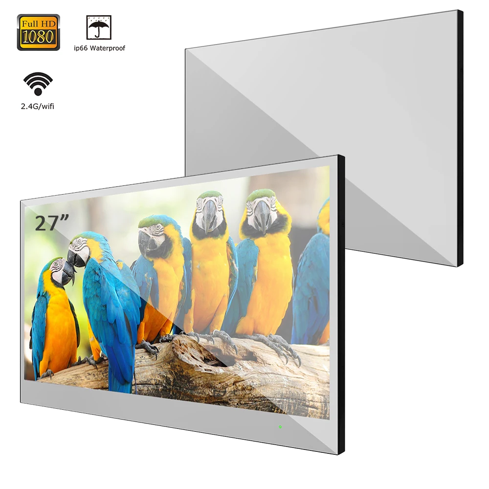 27inch Bathroom Waterproof Mirror TV Android 11
